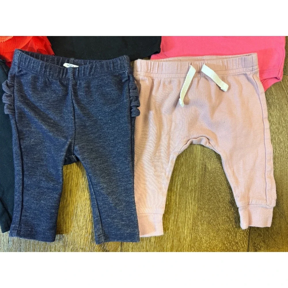 Baby Girl Clothes 0/3 Months Pants Bodysuits Shirts Outfits Long Sleeves‎ Peace